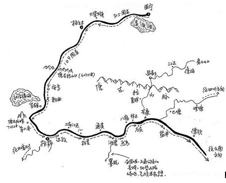 滇藏线里程图